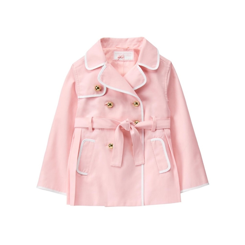 NWT Janie and Jack pink trench coat 12-18m